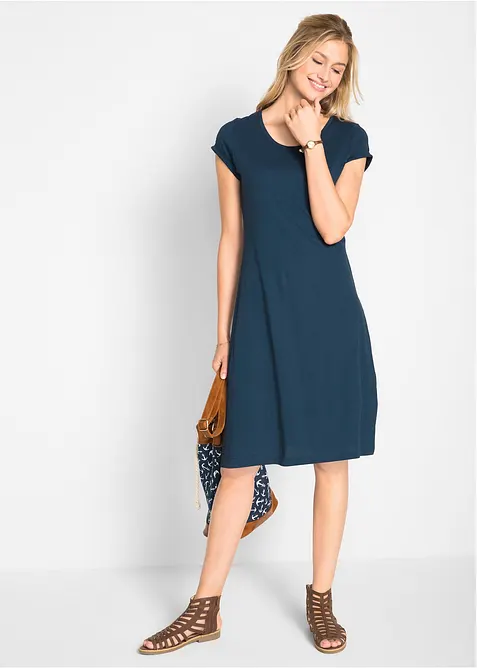 Trikotkjole i 100% &oslash;kologisk bomull, bonprix