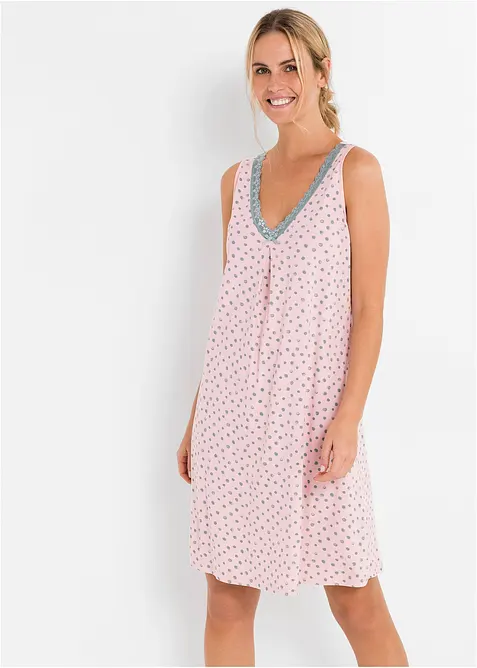 Kort nattkjole i myk viskosemiks, bonprix