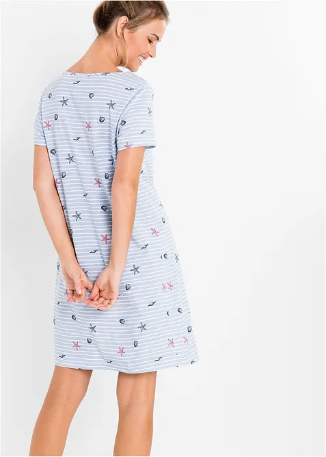 Kort nattkjole i 100% bomull, bonprix