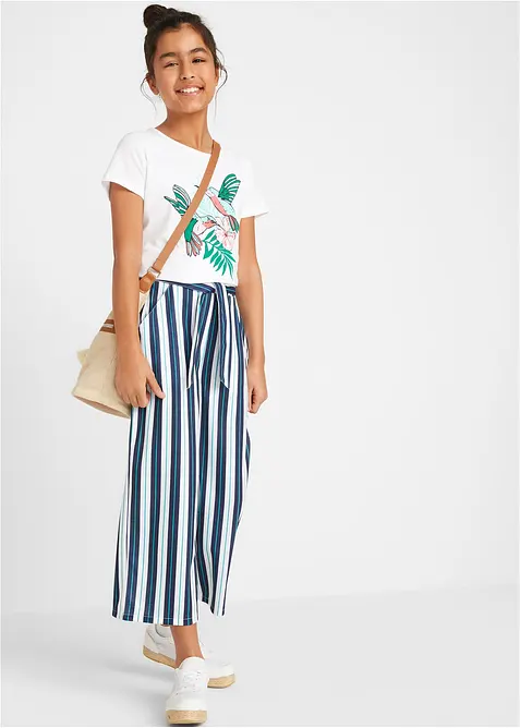 Vid bukse med elastisk linning, bonprix