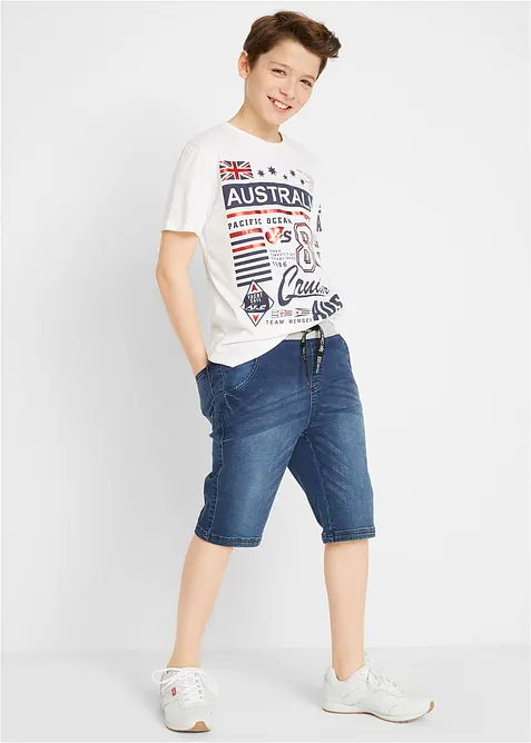 Pull on-sweat bermudashorts i denim, Regular Fit, bonprix