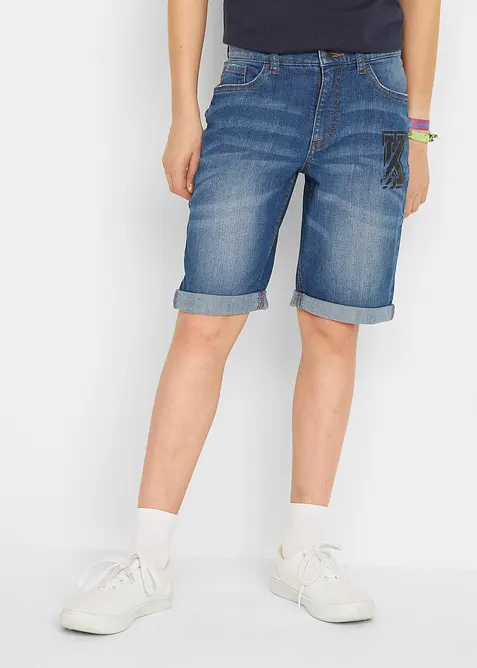 Bermudashorts i denim med stretch, Slim fit, bonprix