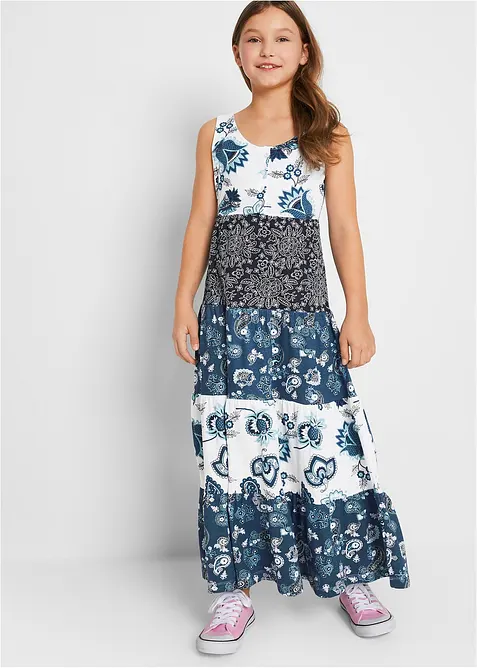 Maxikjole i jersey i 100% &oslash;kologisk bomull, bonprix