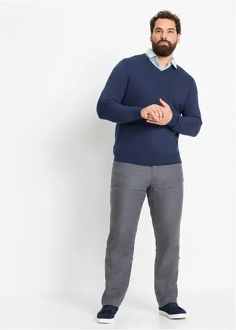 Finstrikket genser i myk bomullsmiks, bonprix