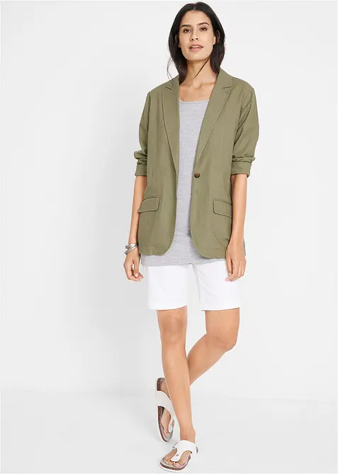 Lang basic topp, 2-pack, bonprix