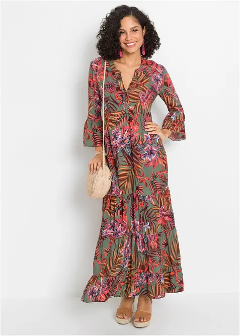 Maxikjole med print, bonprix