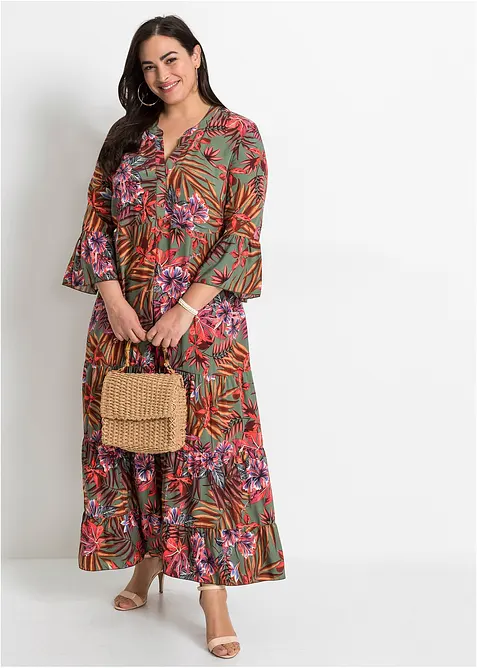 Maxikjole med print, bonprix