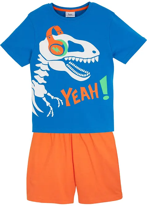 Kort pyjamas i 100% bomull (2-delt sett), bonprix