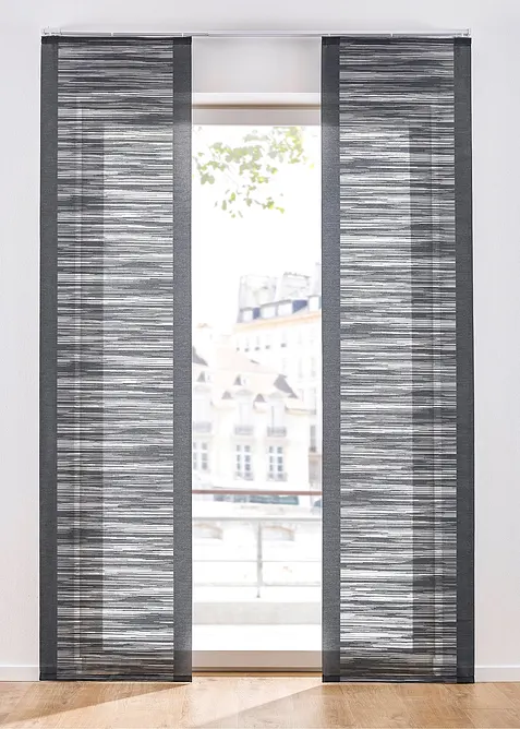 Panelgardin med tverrstriper (1-pack), bonprix