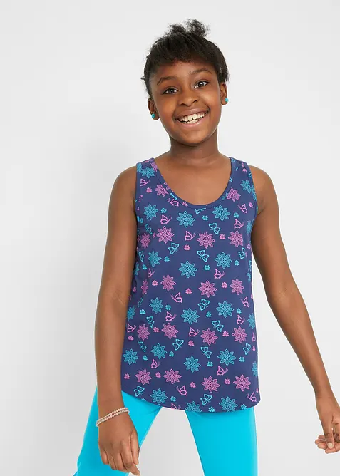 Topp i økologisk bomull med stretch (2-pack), bonprix