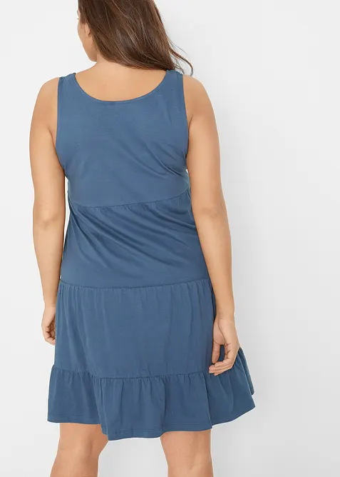 Kort sommerkjole i bomullstrikot, bonprix