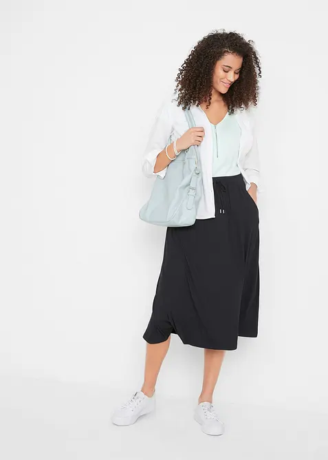 Jerseyskj&oslash;rt i bomullsmiks, bonprix