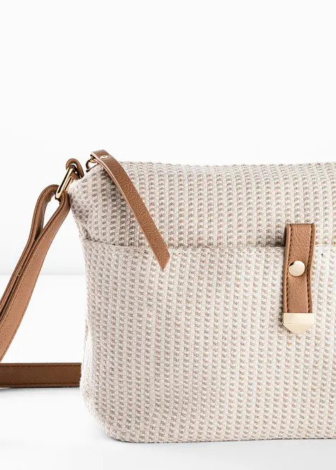 Skulderveske i tekstil med fin detalj, bonprix