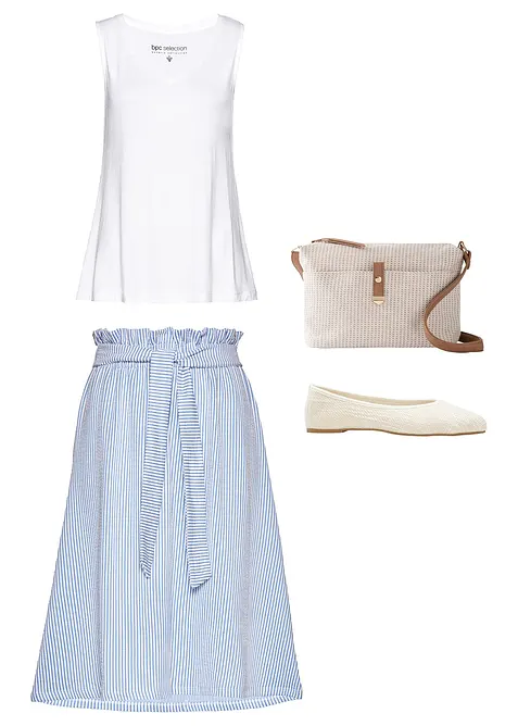 Skulderveske i tekstil, bonprix