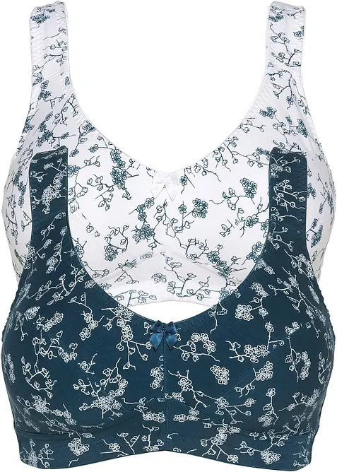 BH uten b&oslash;yle med &oslash;kologisk bomull (2-pack), bonprix