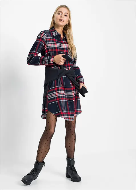 Skjortekjole i 100% bomull, bonprix