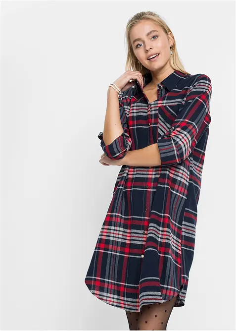 Skjortekjole i 100% bomull, bonprix