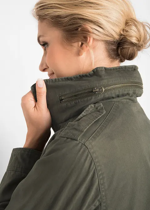 Bomullsparkas med jerseyfôr, bonprix