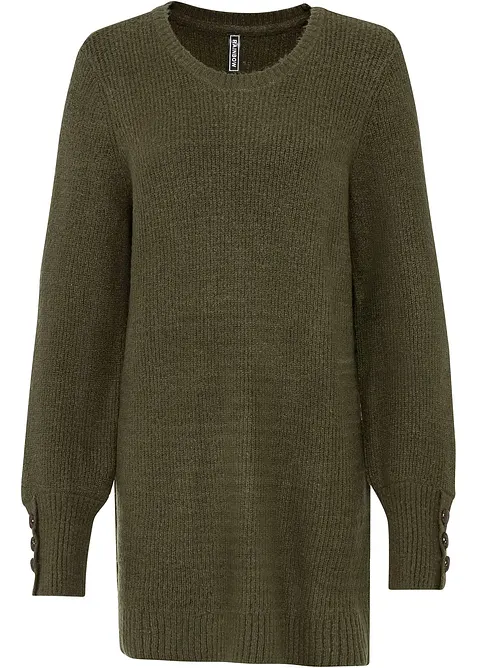 Lang genser med knapper, bonprix