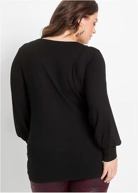 Finstrikket genser med b&aelig;rekraftig viskose, bonprix