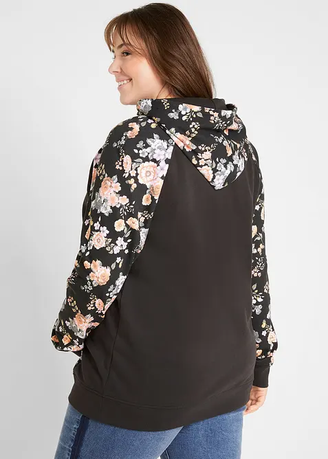 Myk 2-i-1-mamma-/ammesweatshirt med hette, bonprix