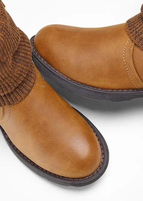 Boots med strikket innfelling i skaftet, bonprix