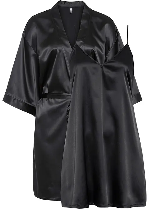 Morgenk&aring;pe-sett (Kimono + neglisj&eacute;, 2-delt sett), bonprix