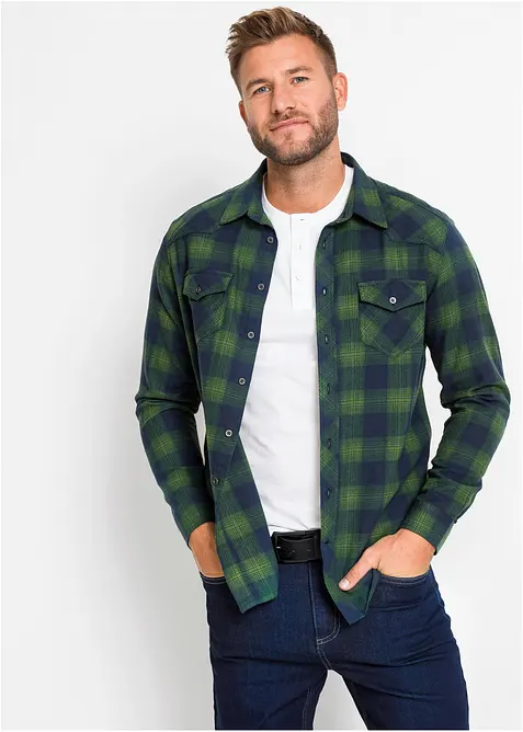Flanellskjorte i 100% bomull, bonprix