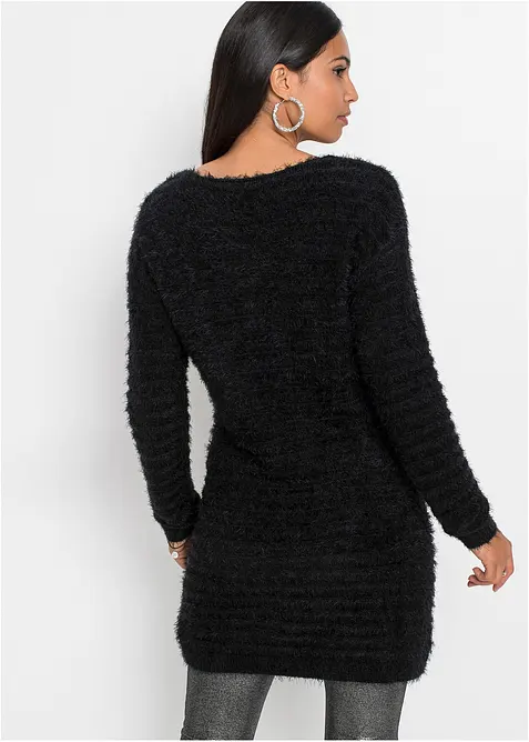 Lang, fluffy genser, bonprix