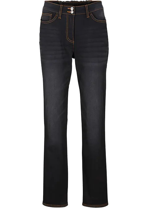 Varmende, Straight-jeans Mid Waist med komfortlinning, bonprix