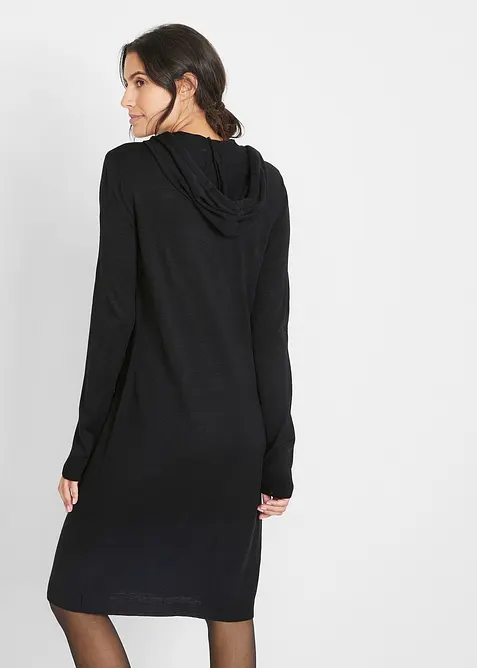 Strikkekjole med hette, bonprix