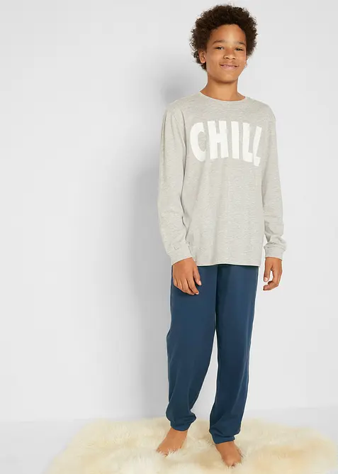 Pyjamas med myk økologisk bomull (2-delt sett), bonprix