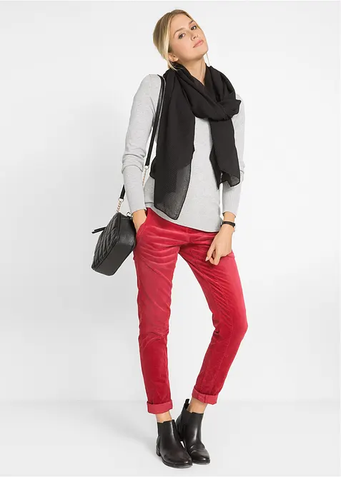 Finstrikket genser med V-hals, bonprix