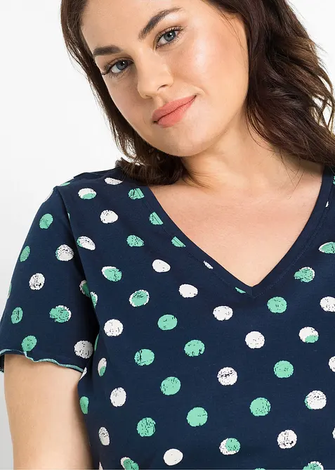 Kort nattkjole i økologisk bomull, bonprix