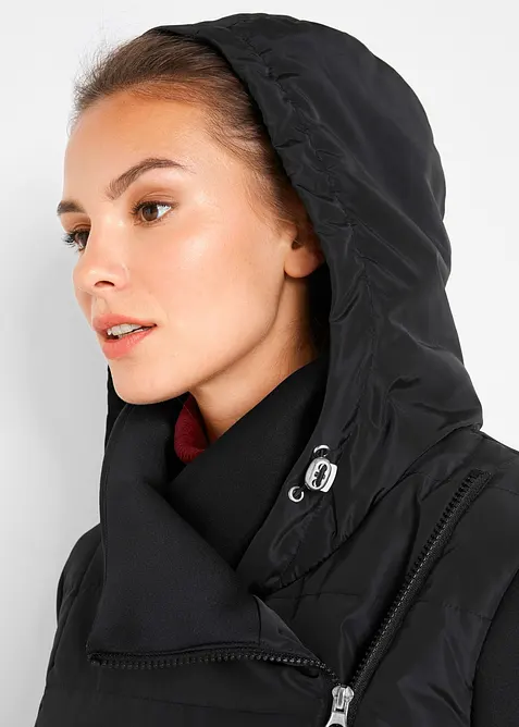 Jakke med bred krage og hette, bonprix