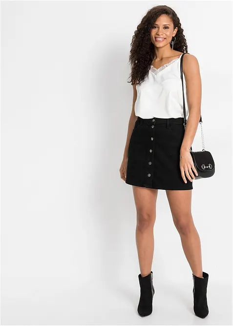 Denimskjørt med stretch, bonprix