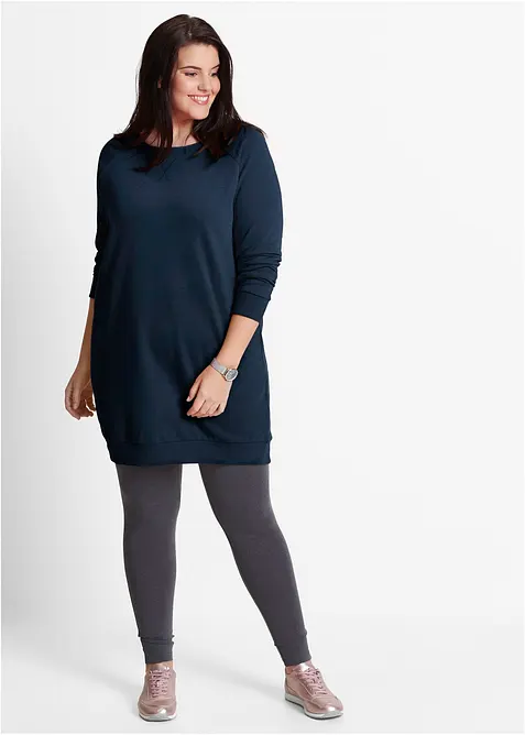 Sweatshirtkjole i myk frott&egrave;, bonprix