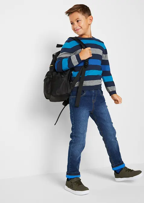 Finstrikket genser av 100% bomull, bonprix