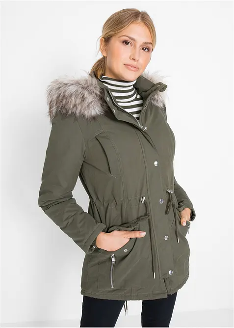 Varm, fôret parkas, bonprix