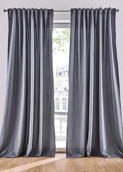 Gardiner i mikrofiber (2-pack), bonprix