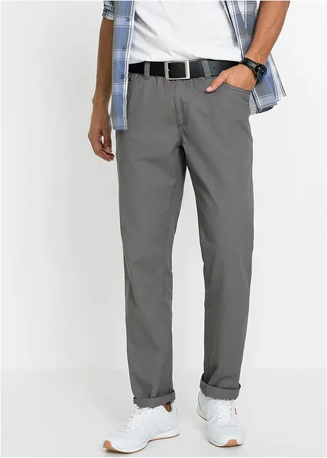 Regular Fit slip on-bukse med komfortlinning, Straight (2-pack), bonprix