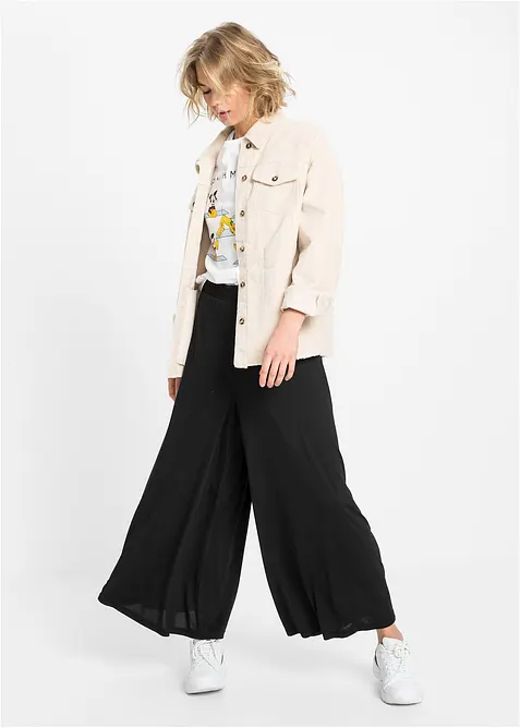 Culottes i jersey med vide ben, bonprix