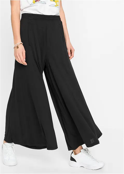 Culottes i jersey med vide ben, bonprix