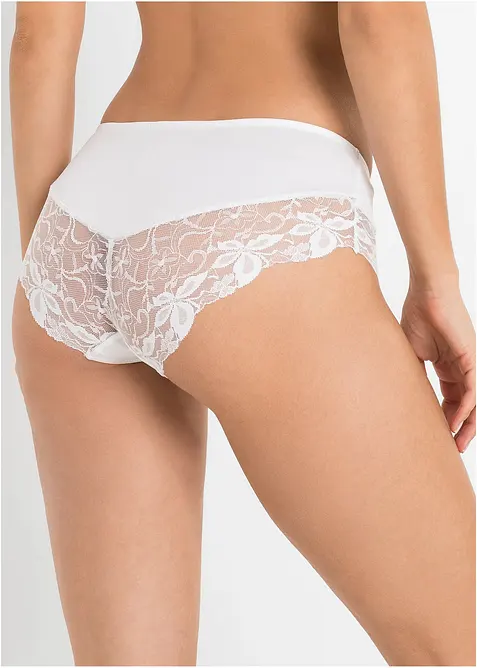 Panty med nydelige blonder (2-pack), bonprix