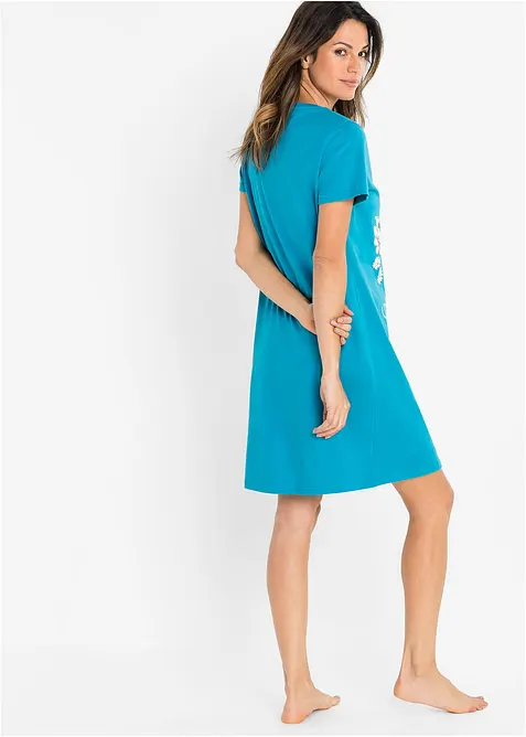 Kort nattkjole i 100% bomull (2-pack), bonprix