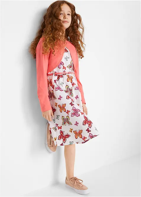 Kjole, belte og bolero (3-delt sett), bonprix