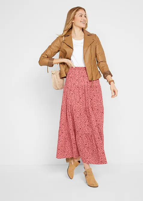 Maxiskj&oslash;rt med volanger, bonprix