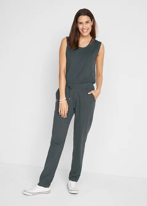 Trikot-jumpsuit av bomullsmiks, bonprix