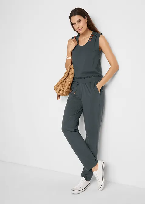 Trikot-jumpsuit av bomullsmiks, bonprix