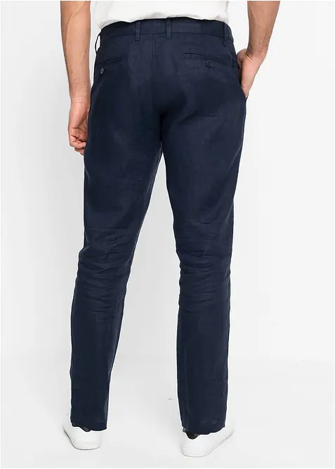 Regular Fit chinos av ren lin, Straight, bonprix